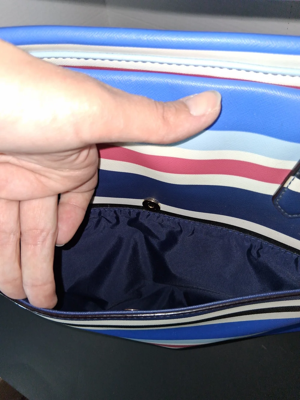 Kate Spade Blue Striped Tote Bag